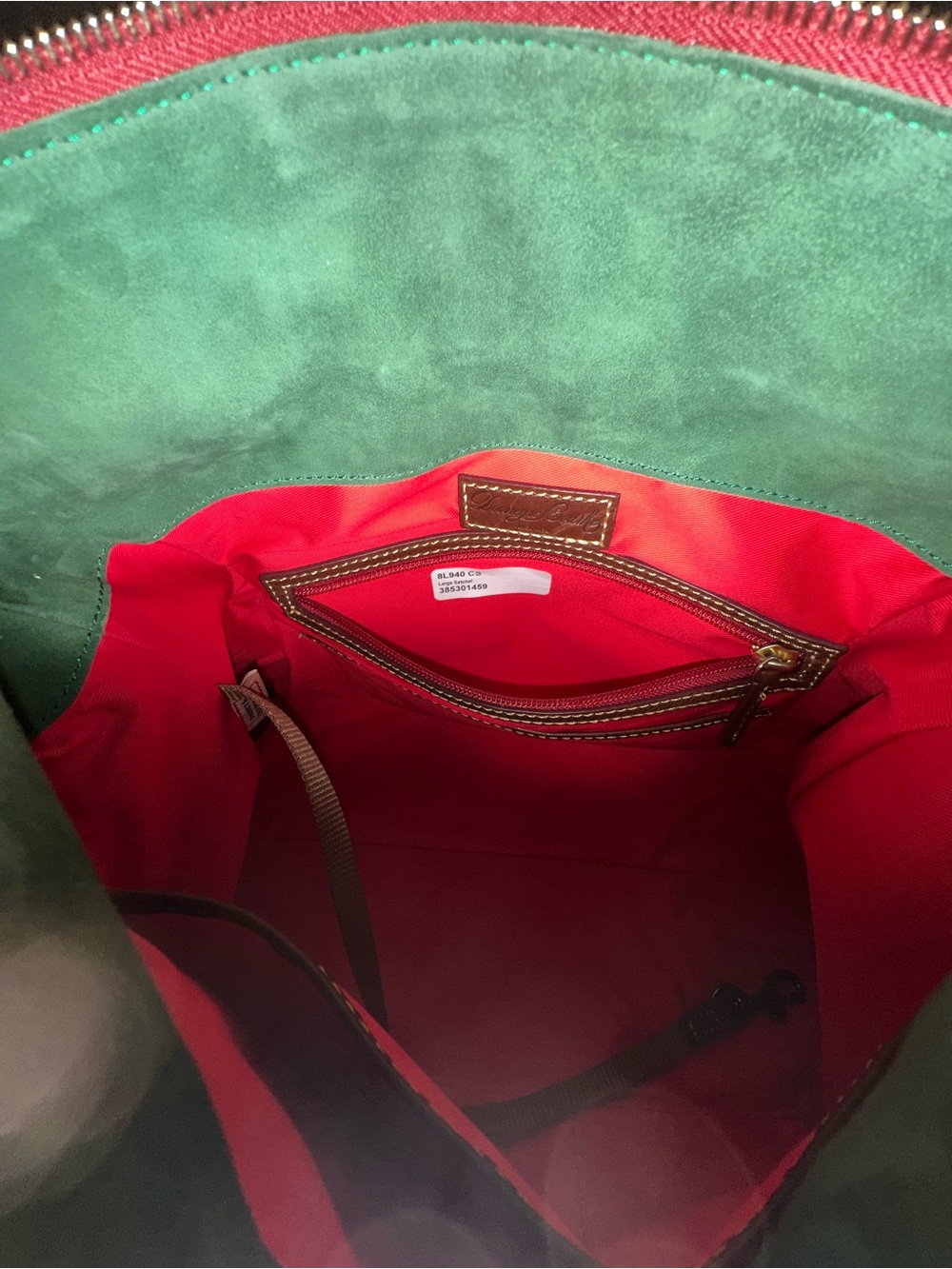 Dooney & Bourke Florentine Large Satchel Chestnut Leather Crossbody EUC - Picture 8 of 16